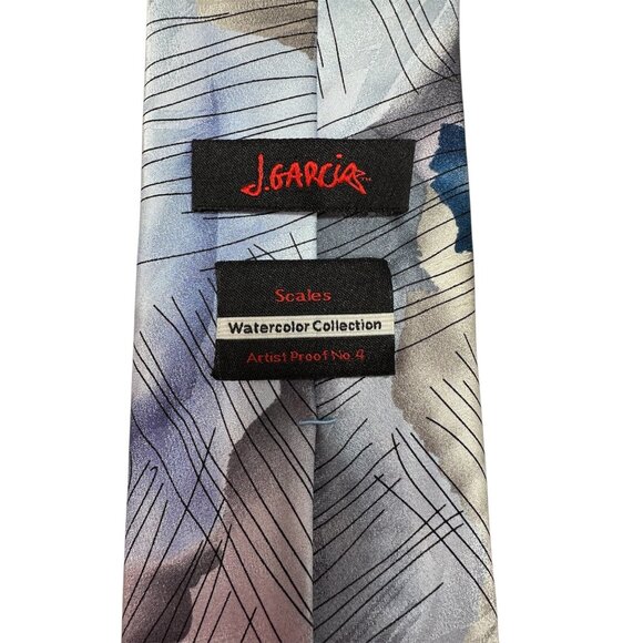 J. Garcia Mens Watercolor Collection Tie Scales Artist Proof No. 4 Blue & Gray S - Picture 4 of 7